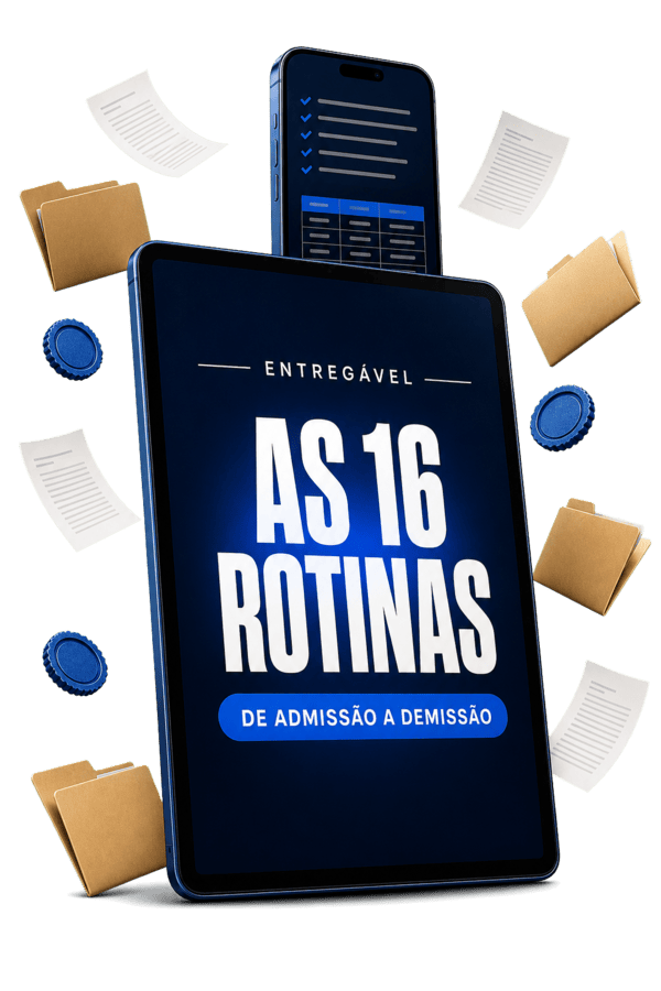 Mockup do manual com as 16 rotinas
